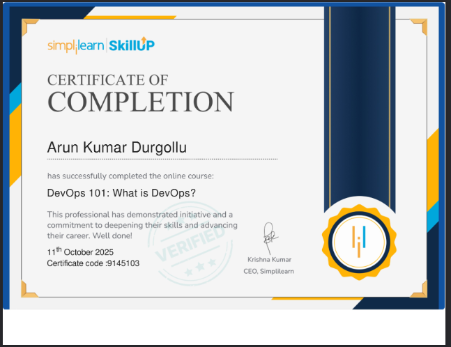 DevOps 101: What is DevOps? certificate