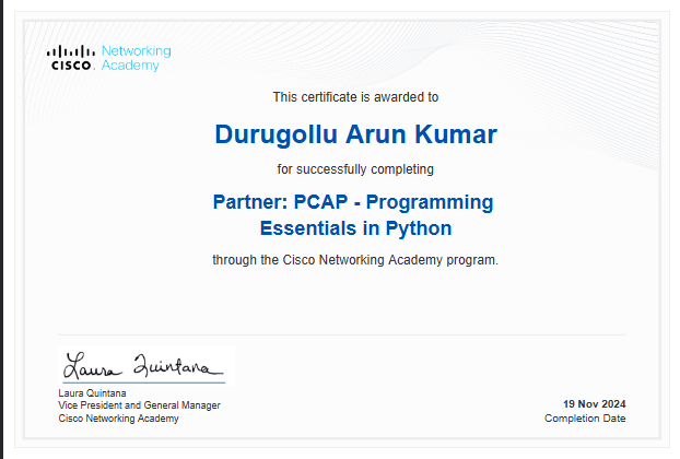 PCAP - Programming Essentials in Python certificate